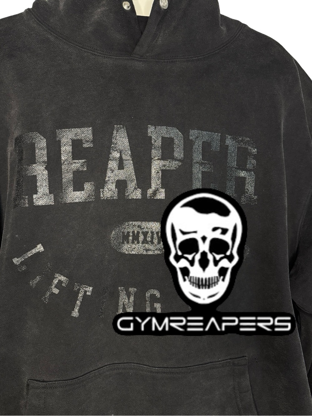 Gymreapers - “Vintage Lifting Club” gym / workout hoodie (L)